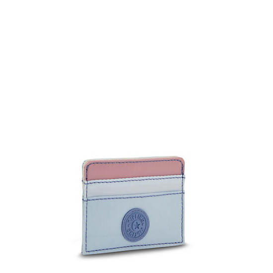 Kipling Cardy Card Holder Bags Light Blue Pink Block | CA 2054BE